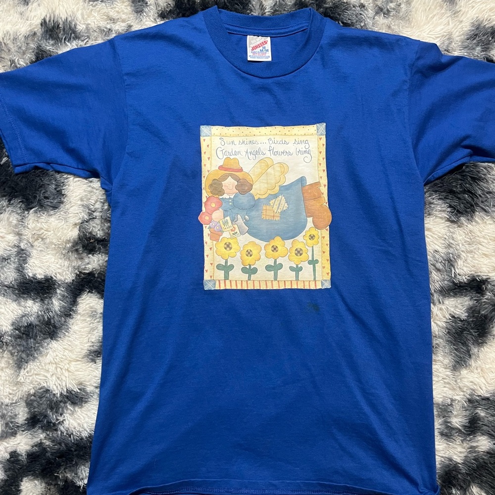 Jerzees Blue Graphic Short Sleeve Tee